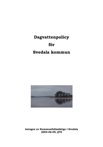 Dagvattenpolicy för Svedala kommun