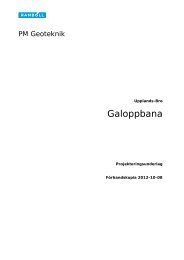 PM Geoteknik Upplands-Bro Galoppbana 2012-10-08