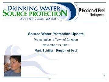 Source Water Protection Update - Town of Caledon