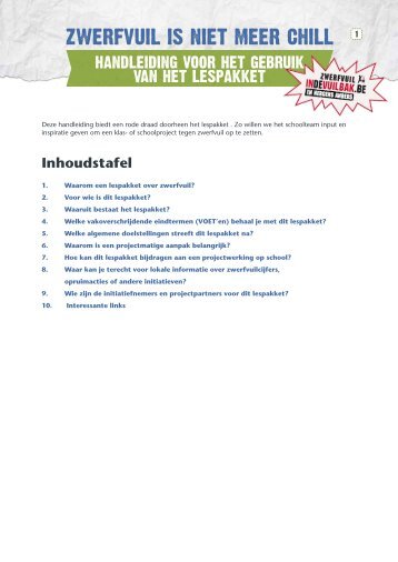 Inhoudstafel