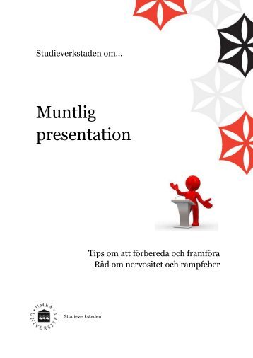 Muntlig presentation - För studenter - Umeå universitet