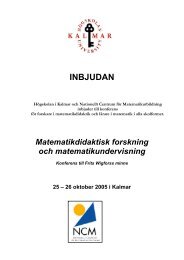 INBJUDAN - Högskolan i Kalmar