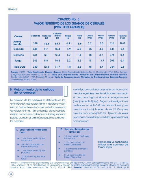 CADENA 6 – Cereales y sus productos