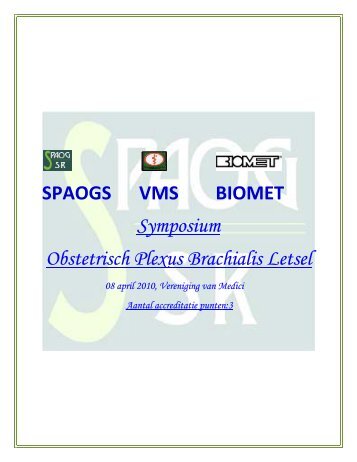 Symposium Obstetrisch Plexus Brachialis Letsel - Spaogs.org