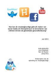 scriptie - Psychiatrie Nederland