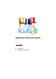 Reglement Ouderraad - Kids2b