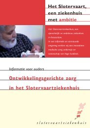 Ontwikkelingsgerichte zorg - Slotervaartziekenhuis