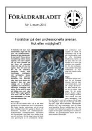 Föräldrabladet nr 1, mars 2011 - Föreningen Sveriges Dövblinda