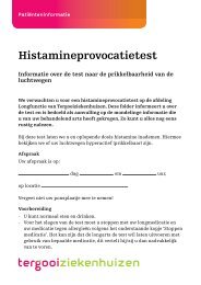 Histamine-provocatietest - Tergooi