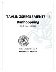 TÄVLINGS REGLEMENTE III BANHOPPNING