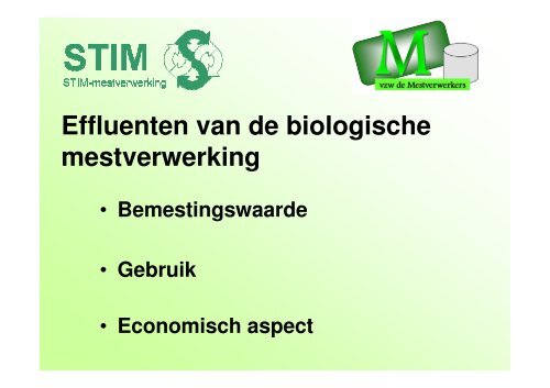 Effluenten van de biologische mestverwerking