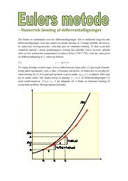 Numerisk løsning af differentialligninger - Vestergaards Matematik ...