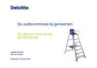 Presentatie Deloitte audit commissie - Gemeente Schijndel