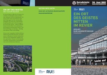 Ein ORT DES GEISTES Mitten IM REVIER - Ruhr-Universität ...