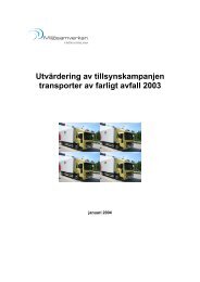 Slutrapport Transporter farligt avfall januari 2004 - Miljösamverkan ...