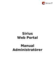 Sirius Web Portal Manual Administratörer - Hofors kommun