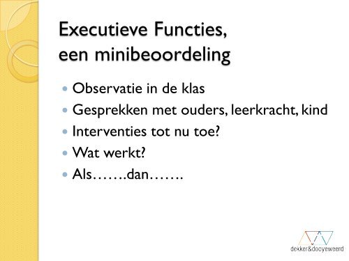 Executieve Functies, een