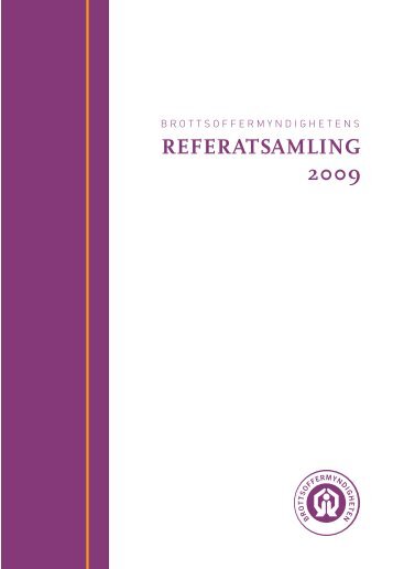 REFERATSAMLING 2009 - Brottsoffermyndigheten