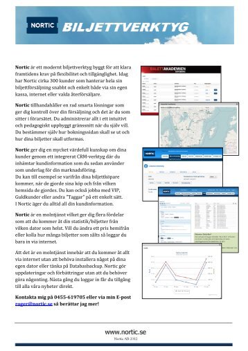 Nortic är ett modernt biljettverktyg byggt för att klara framtidens krav ...