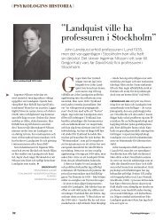 Landquist ville ha professuren i Stockholm”