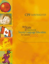 2000 Report - Canadian Parents for French