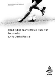 Handleiding sportiviteit en respect in het voetbal KNVB District West II