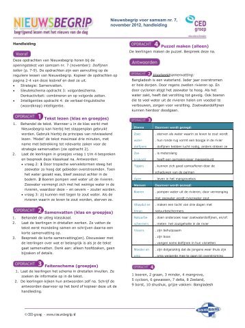 Nieuwsbegrip voor samsam nr. 7, november ... - Docent - Samsam