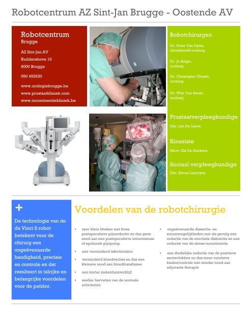 De prostaatkliniek - Urologisch Centrum Brugge