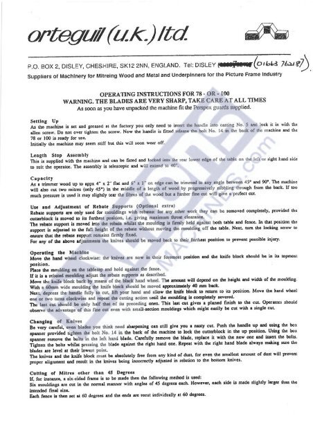 Orteguil 78-OR-100 Mitre Cutter Manual & Parts List.pdf