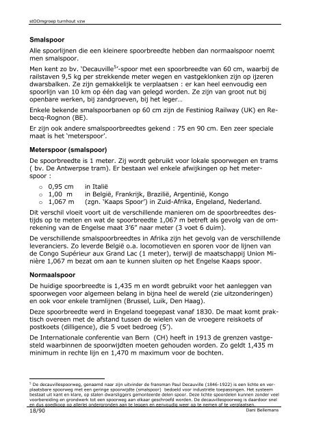 tuinbanen - Stoomgroep Turnhout vzw