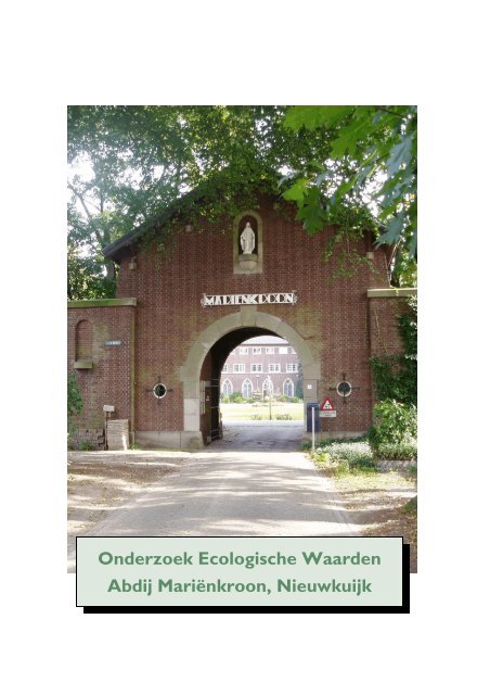 ontwerpbestemmingsplan mariënkroon - Gemeente Heusden