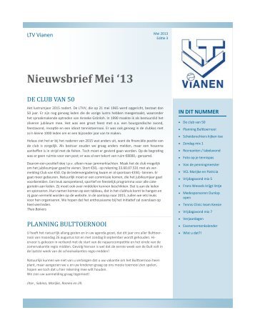 Nieuwsbrief Mei '13 - LTV Vianen