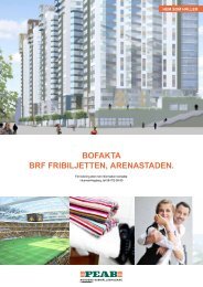 BOFAKTA BRF FRIBILJETTEN, ARENASTADEN. - Peab