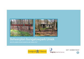 Beheerplan bungalowpark Landgoed Vilsteren - Het Oversticht