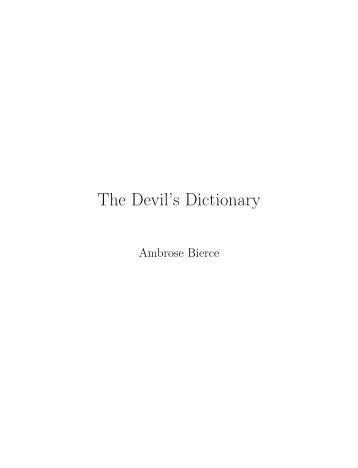 The Devil's Dictionary - iTeX translation reports