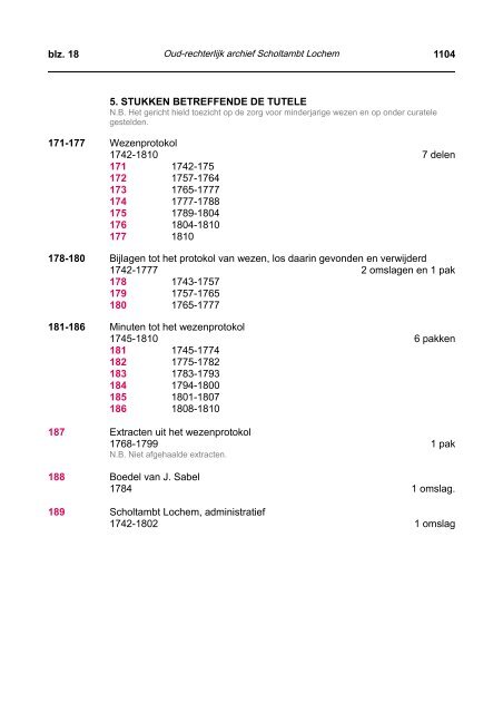 Nummer Toegang: 1104 Oud-rechterlijk archief Scholtambt Lochem