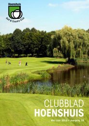 Clubblad mei – juni 2013 - Hoenshuis Golf