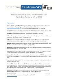 Overzicht van de activiteiten van medewerkers ... - Stichting Centrum