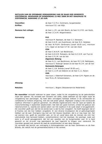 4. 15 mei 2008 notulen - 20080617084334 - Gemeente Oisterwijk