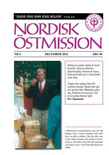 NR 4 DECEMBER 2012 ÅRG 49 - Nordisk Östmission