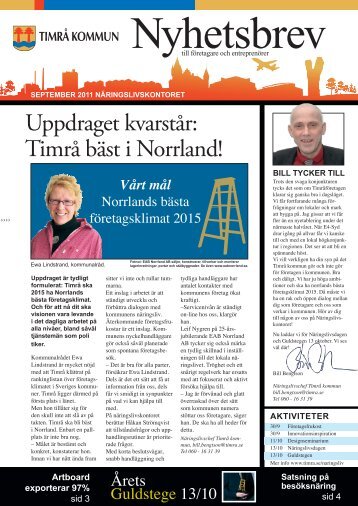 Uppdraget kvarstår: Timrå bäst i Norrland! - Timrå kommun