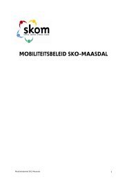 MOBILITEITSBELEID SKO-MAASDAL - SKO-Maasdal.nl