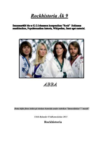 Rockhistoria åk 9 vt-13 - Arvidsjaur