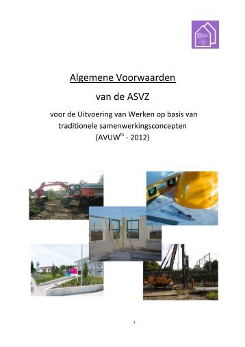 ASVZ Alg. voorwaarden traditionele samenwerkingsverbanden