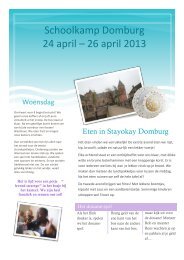 Schoolkamp Domburg 24 april – 26 april 2013