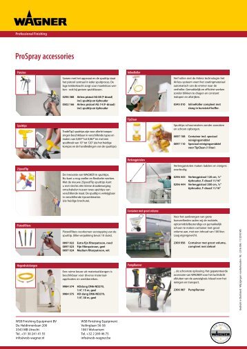 ProSpray 3.39 Airless op wagen brochure - Wagner