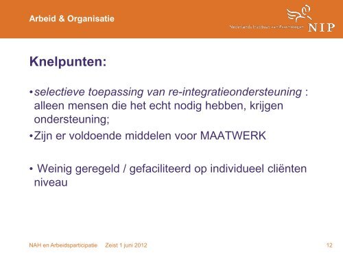 presentatie - congres Psychologen voor Werken naar Vermogen