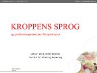 Slides, Helle Winther, Kroppens sprog - Copenhagen Coaching ...