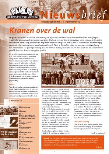 Nieuwsbrief september - Vakbonds Historie