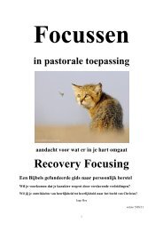 Recovery Focusing - Bijbels perspectief